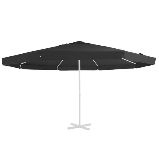 Replacement Fabric for Outdoor Parasol Black 515 cm