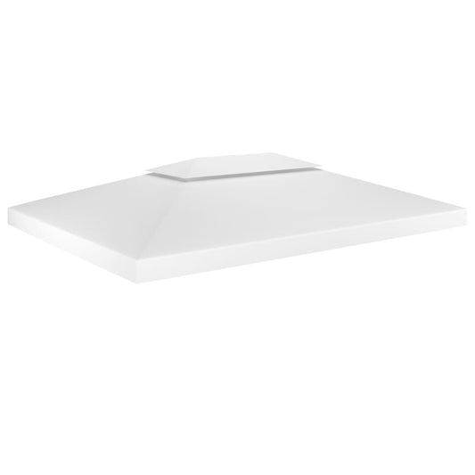 2-Tier Gazebo Top Cover 310 g/m² 4x3 m White