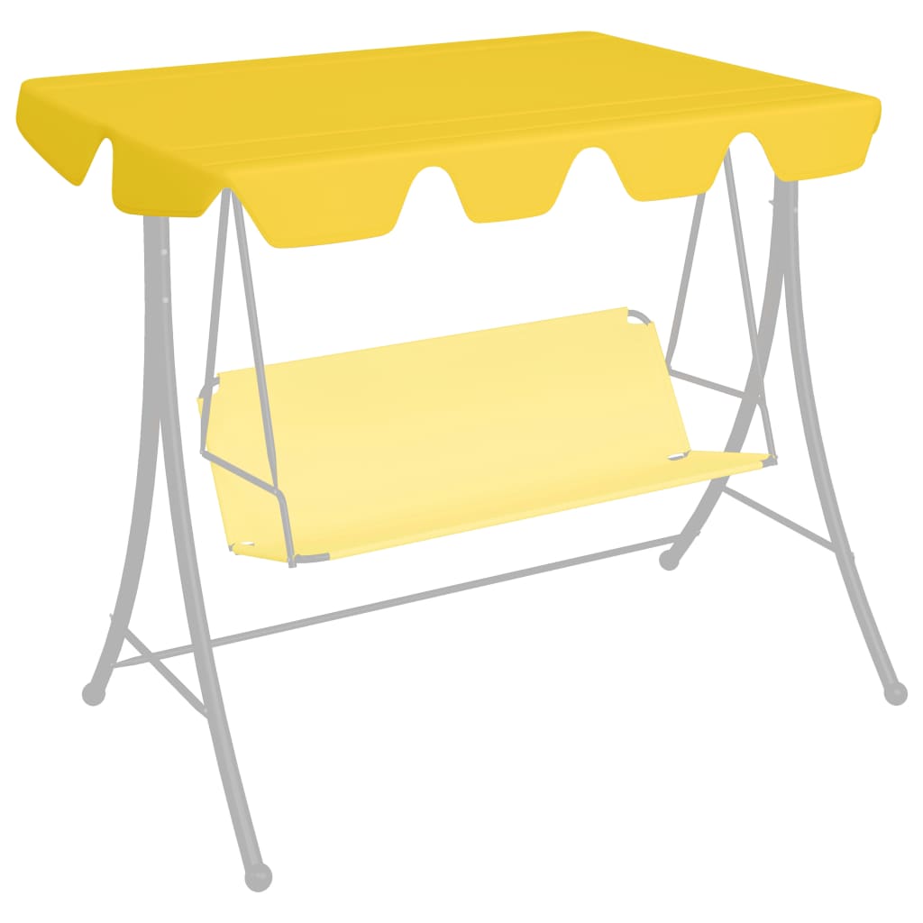 Replacement Canopy for Garden Swing Yellow 150/130x105/70 cm