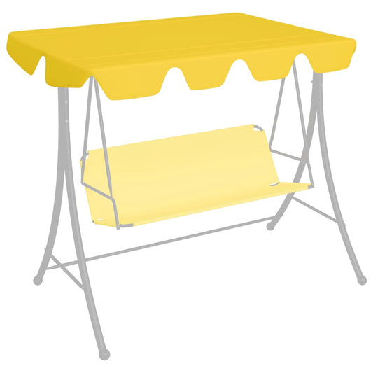 Replacement Canopy for Garden Swing Yellow 150/130x105/70 cm