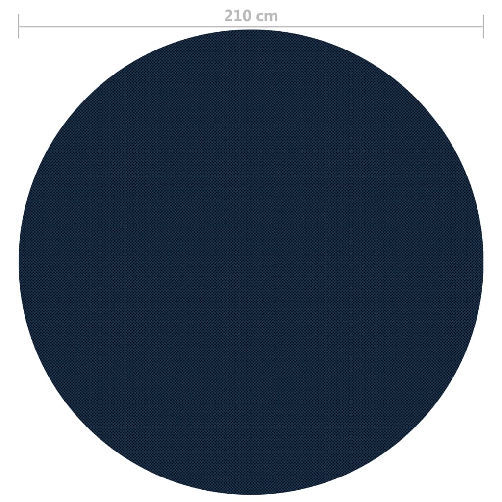 Floating PE Solar Pool Film 210 cm Black and Blue
