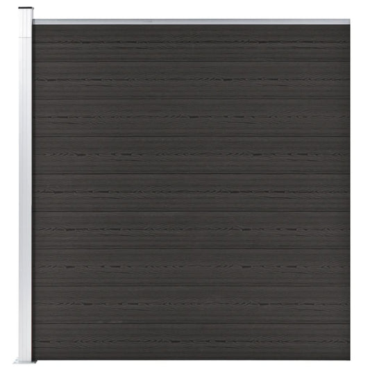 Fence Panel WPC 175x186 cm Black