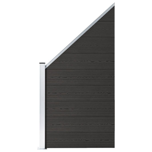 Fence Panel WPC 95x(105-180) cm Black