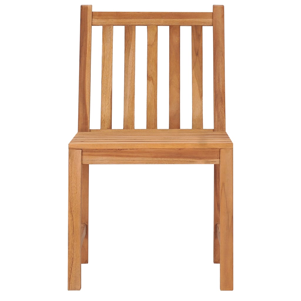 5 Piece Garden Dining Set 140x80 cm Solid Teak Wood