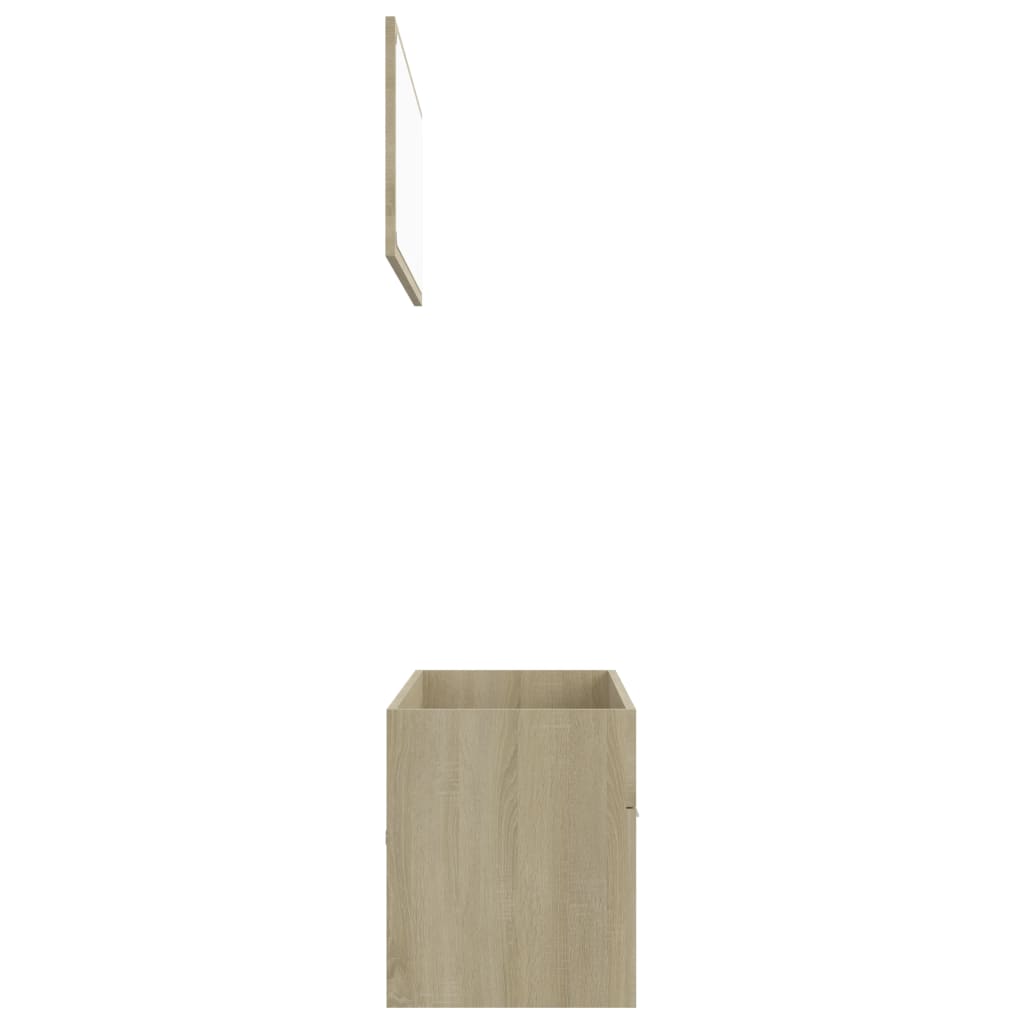 2 Piece Bathroom Furniture Set Sonoma Oak Engineered Wood