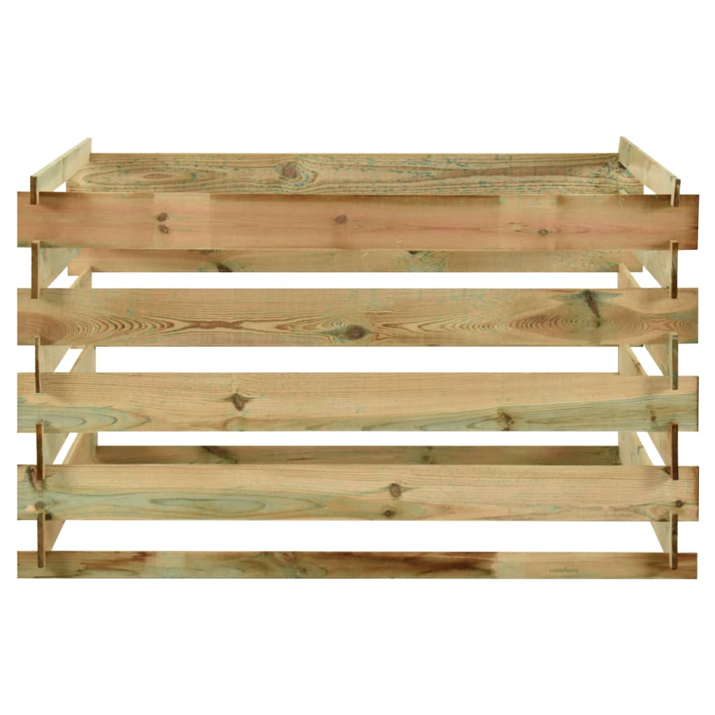 Slatted Garden Composter 120x120x70 cm Impregnated Pinewood