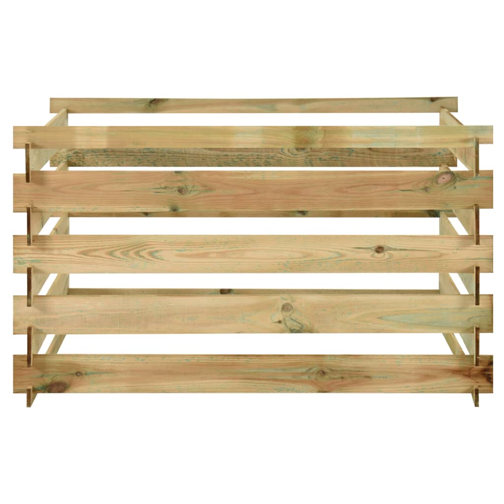 Slatted Garden Composter 120x120x70 cm Impregnated Pinewood