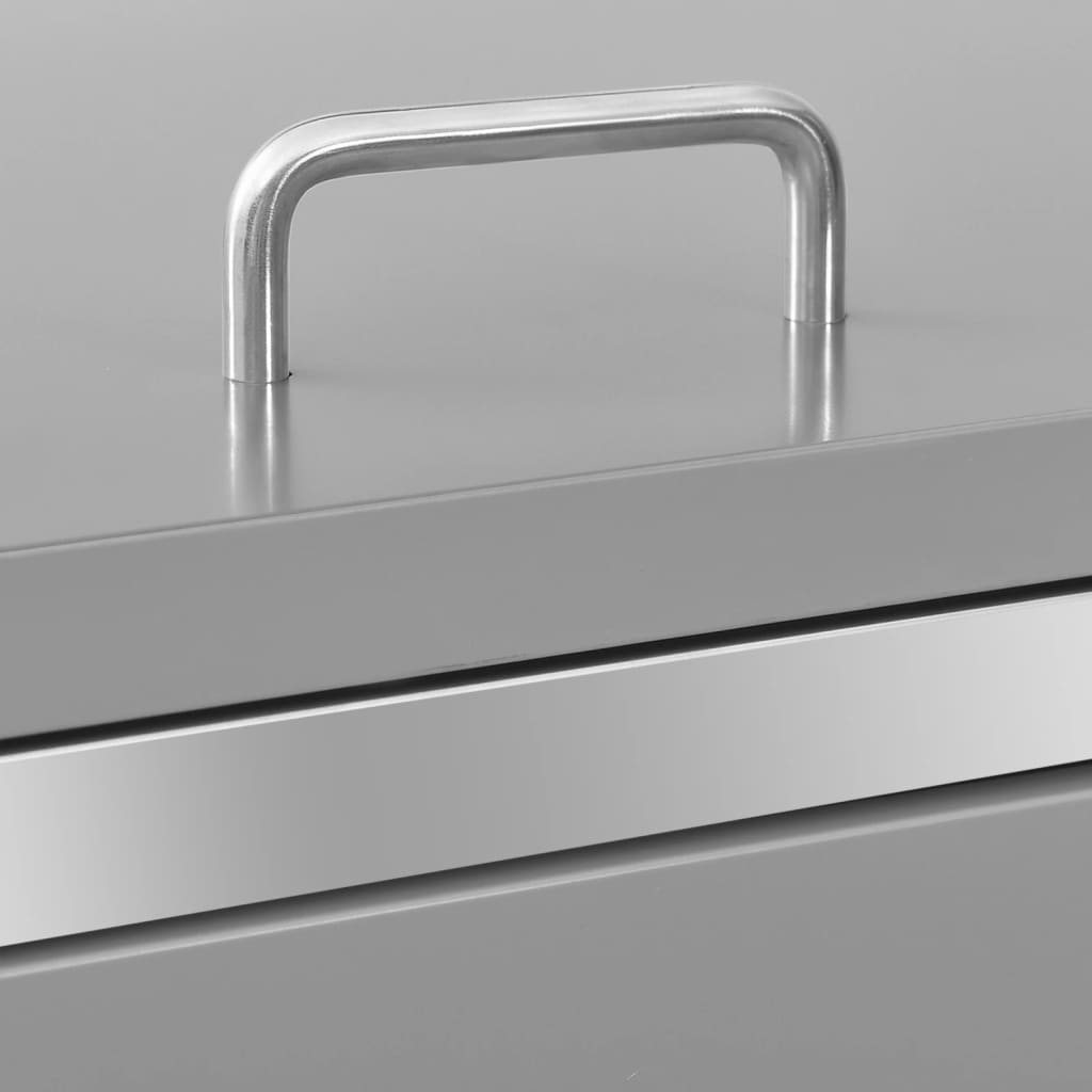 Quadruple Wheelie Bin Shed 276.5x77.5x112.5 cm Stainless Steel