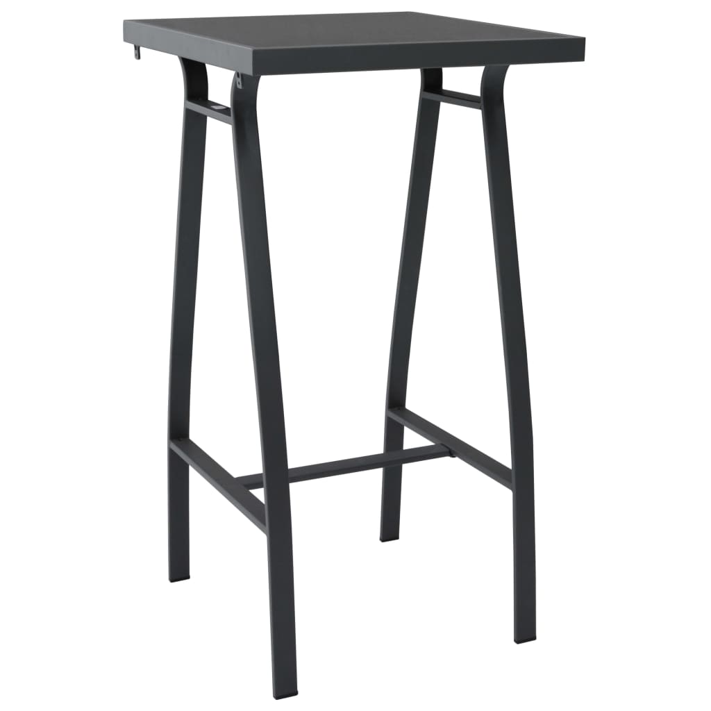 3 Piece Garden Bar Set Black