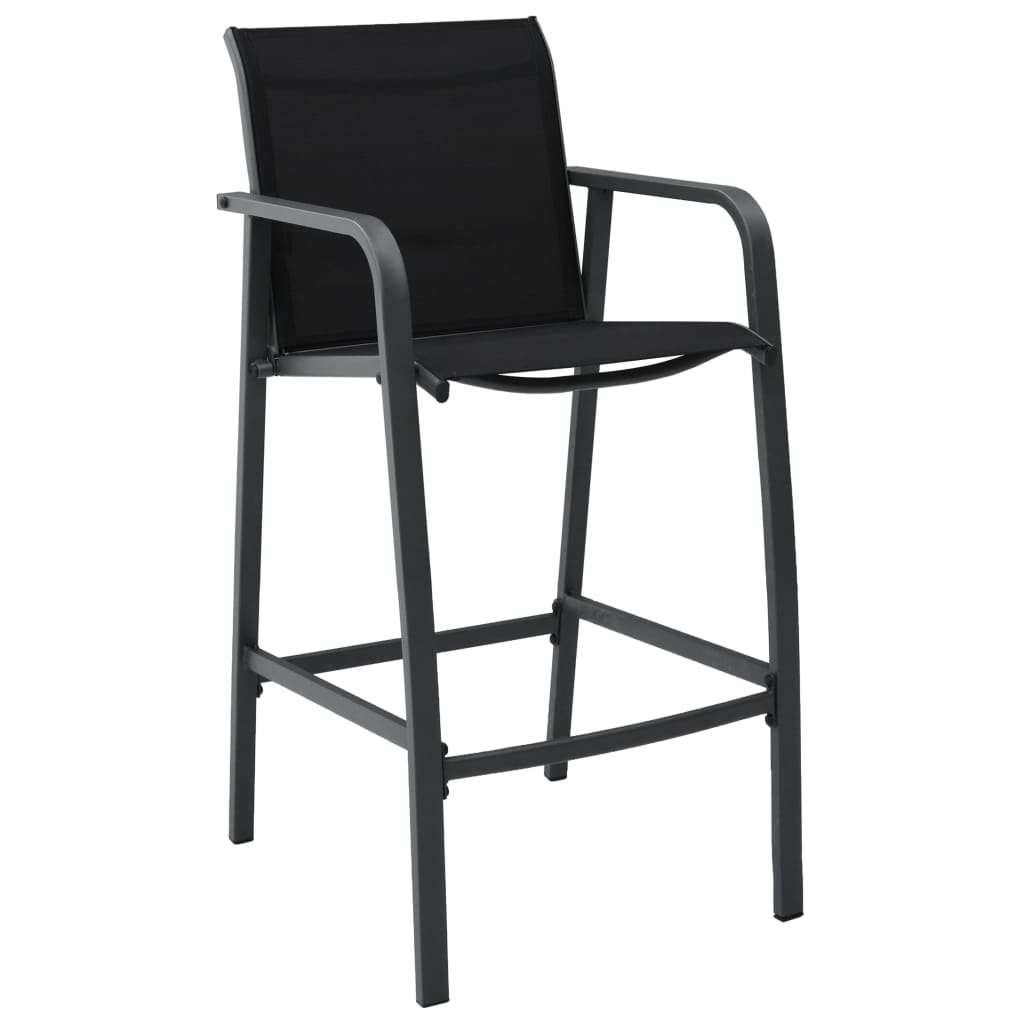 3 Piece Garden Bar Set Black