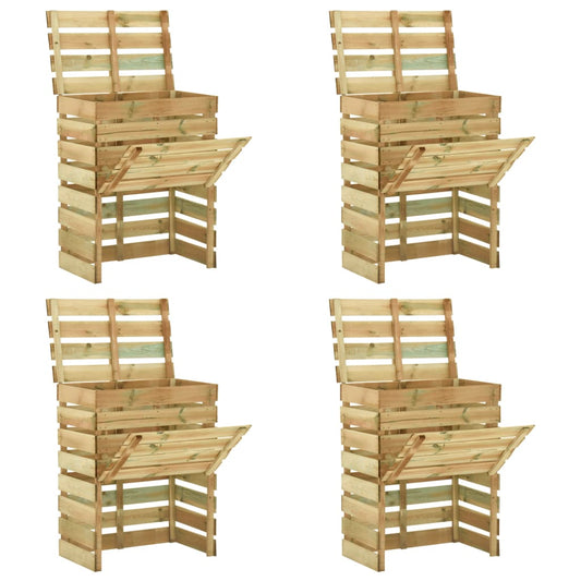 Slatted Garden Composter 4pcs 80x50x100 cm Impregnated Pinewood