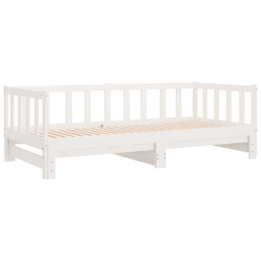 Pull-out Day Bed without Mattress White 2x(90x200)cm