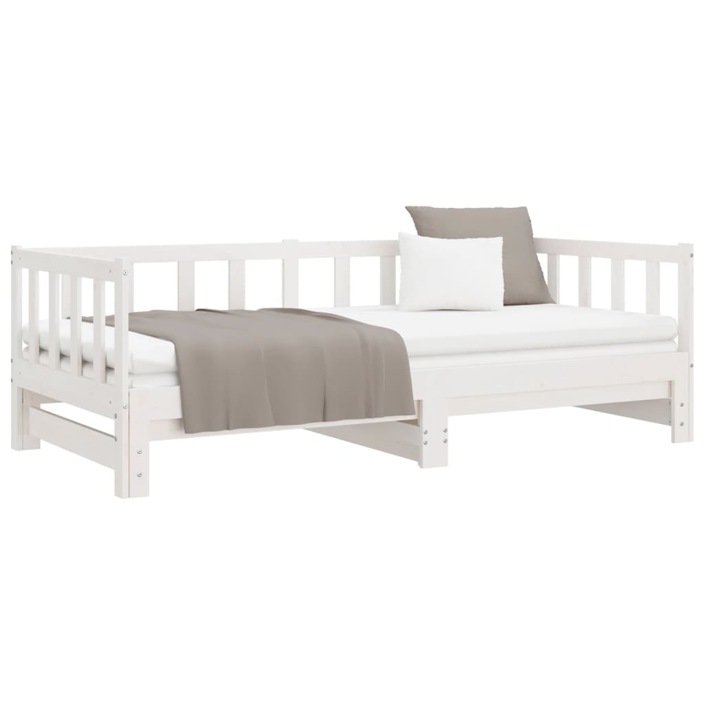 Pull-out Day Bed without Mattress White 2x(90x200)cm