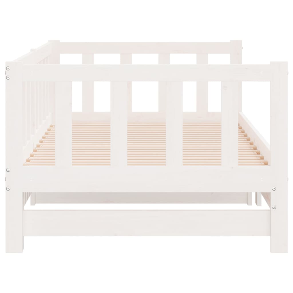 Pull-out Day Bed without Mattress White 2x(90x200)cm