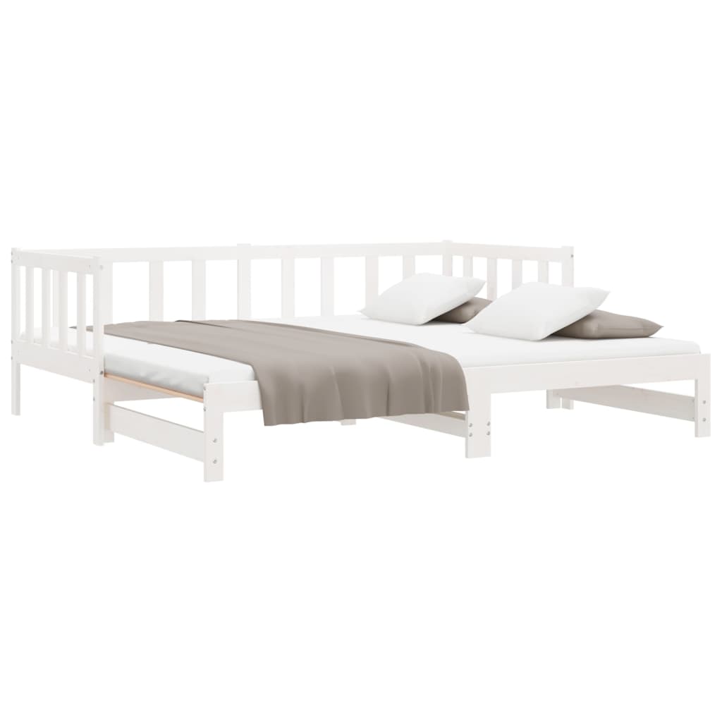 Pull-out Day Bed without Mattress White 2x(90x200)cm