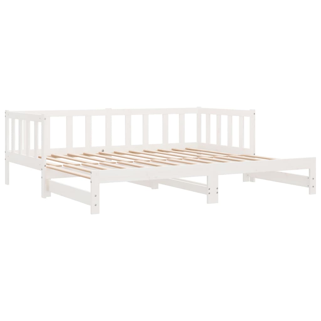 Pull-out Day Bed without Mattress White 2x(90x200)cm