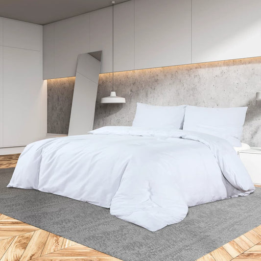 Duvet Cover Set White 220x240 cm Light-weight Microfiber