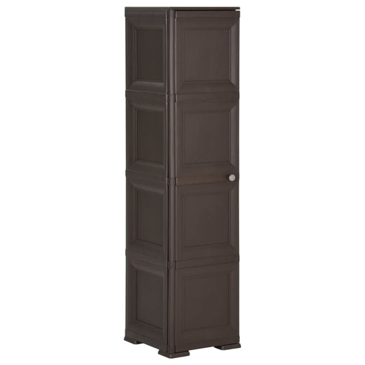 Plastic Cabinet 40x43x164 cm Wood Design Brown
