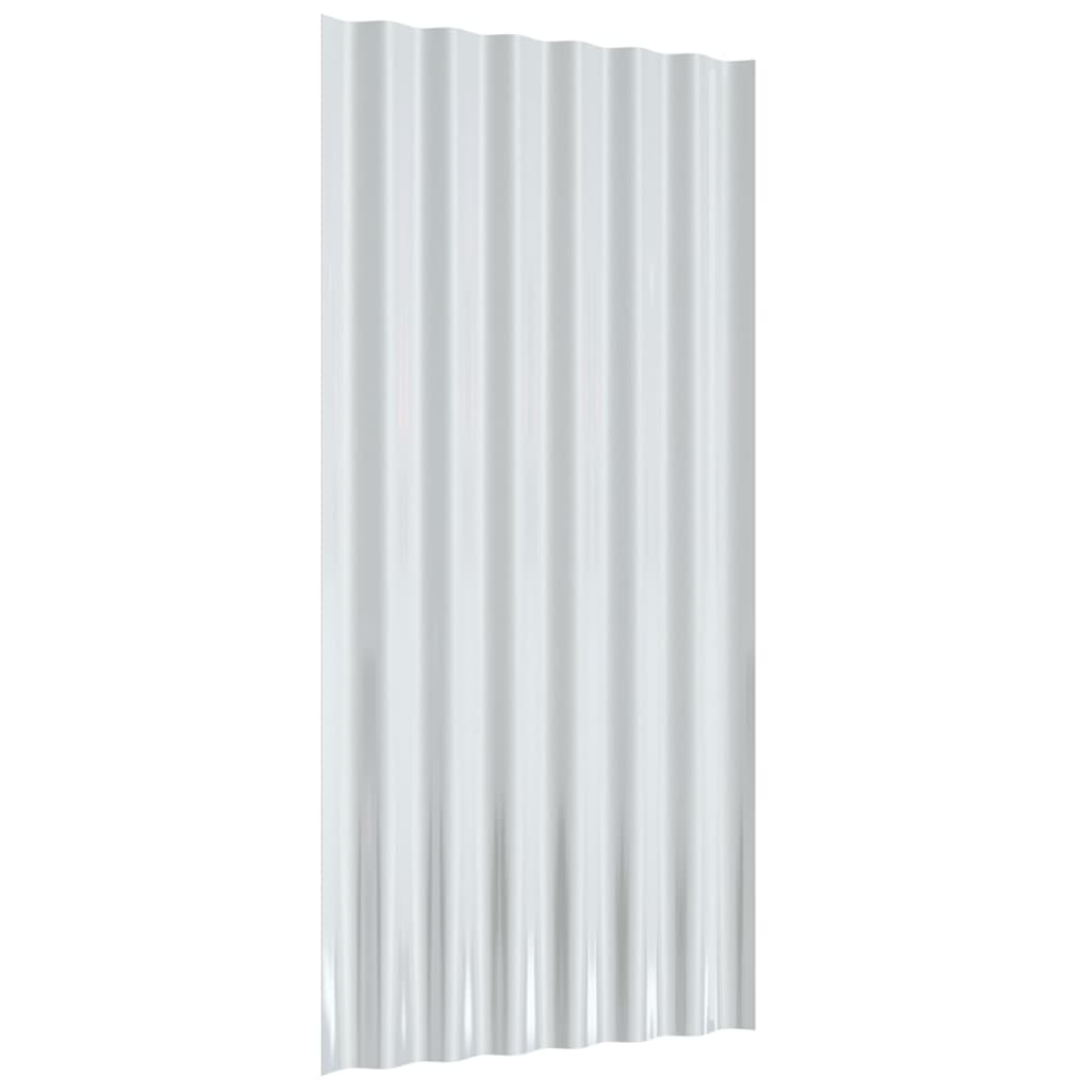 Roof Panels 36 pcs Galvanised Steel Green 80x36 cm