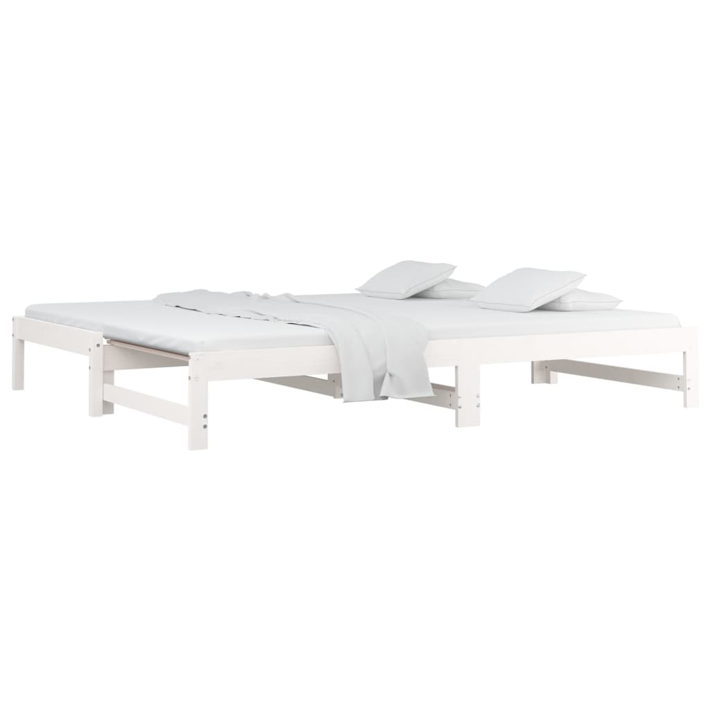 Pull-out Day Bed without Mattress White 2x(80x200) cm