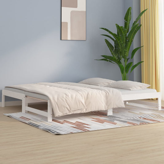 Pull-out Day Bed without Mattress White 2x(80x200) cm