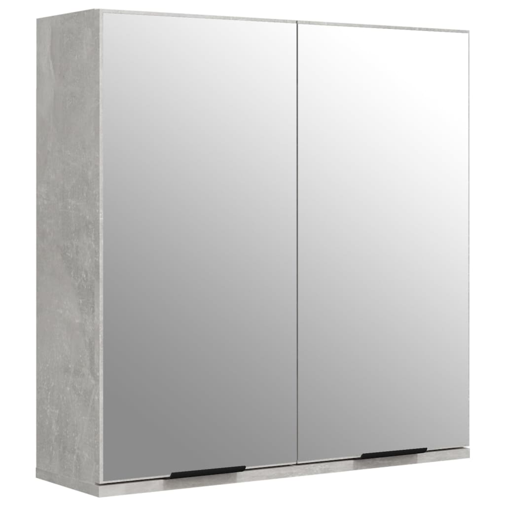 3 Piece Bathroom Cabinet Set Concrete Grey Engineered Wood