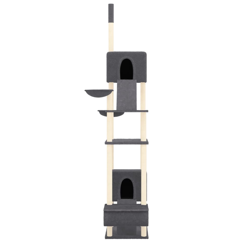 Floor to Ceiling Cat Tree Dark Grey 277-303 cm