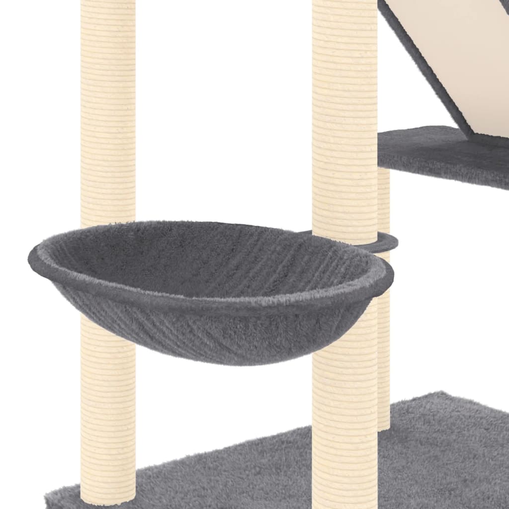 Floor to Ceiling Cat Tree Dark Grey 277-303 cm