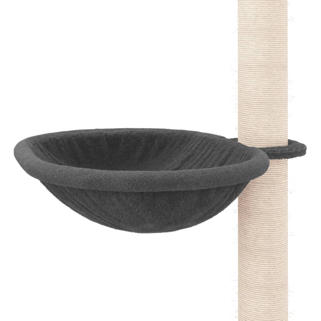 Floor to Ceiling Cat Tree Dark Grey 263.5-289.5 cm