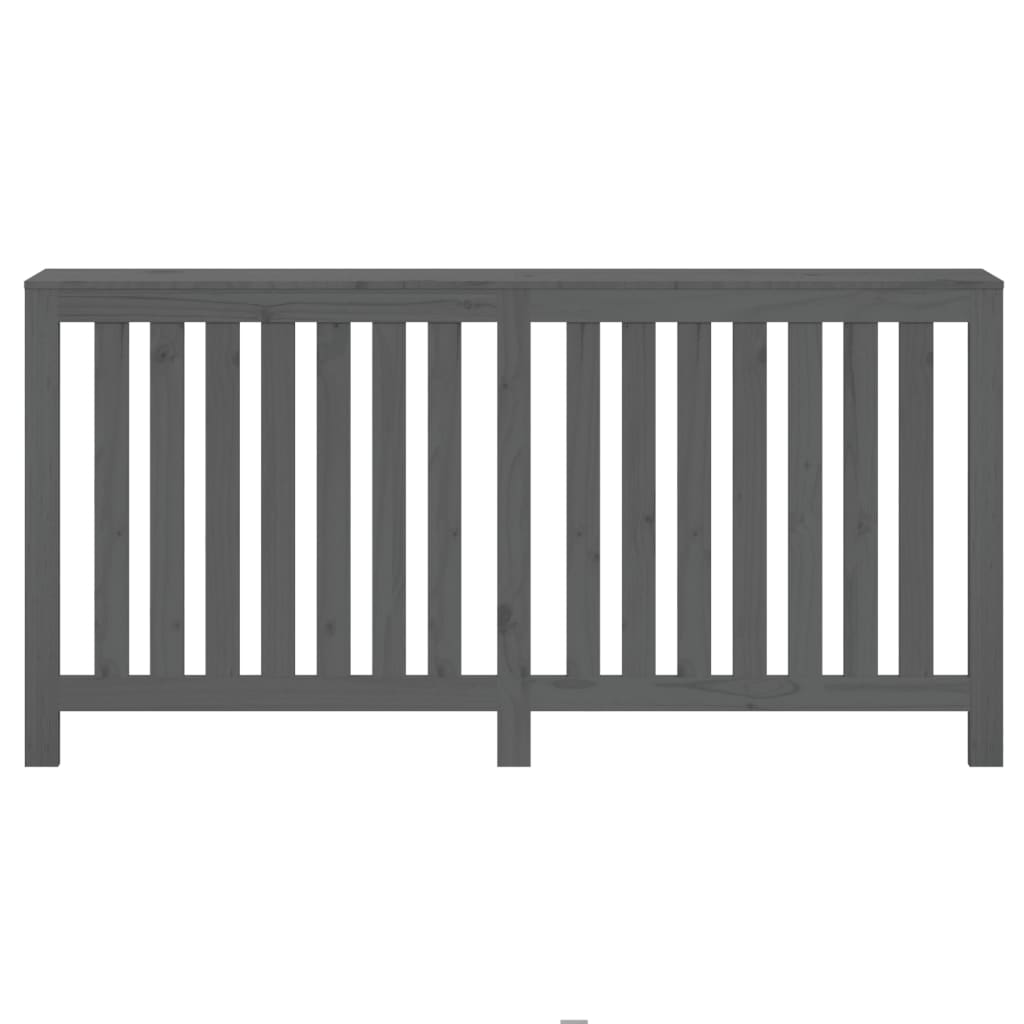 Radiator Cover Grey 169x19x84 cm Solid Wood Pine