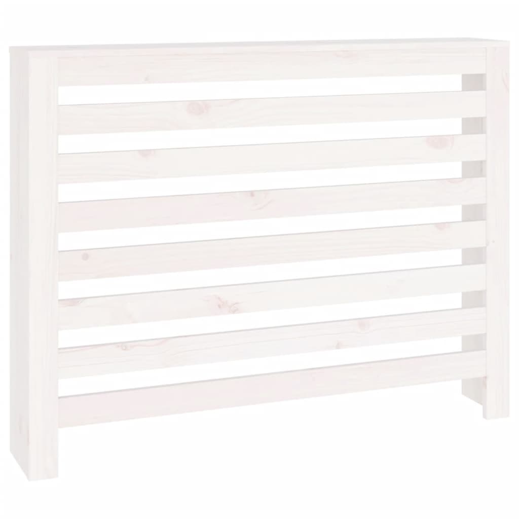 Radiator Cover White 108.5x19x84 cm Solid Wood Pine