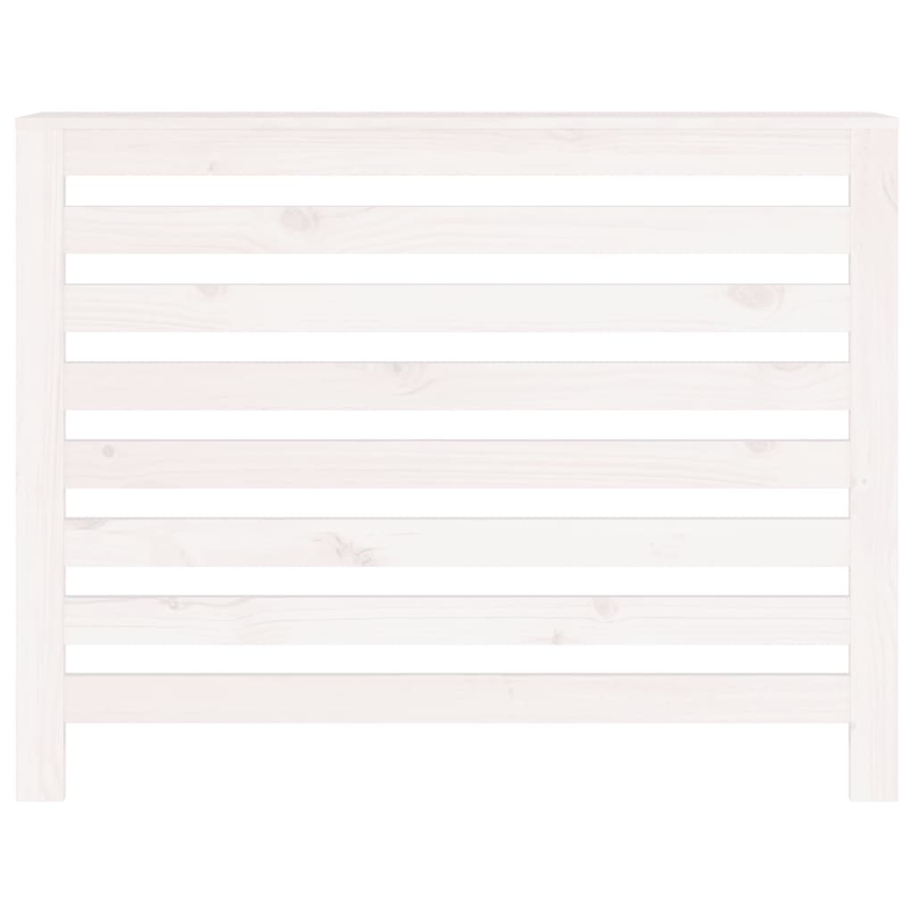 Radiator Cover White 108.5x19x84 cm Solid Wood Pine