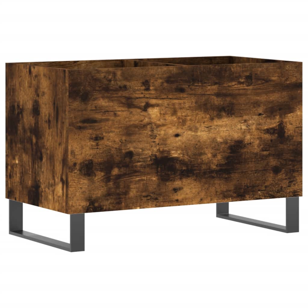 Record Cabinet Smoked Oak 74.5x38x48 cm Engineered Wood