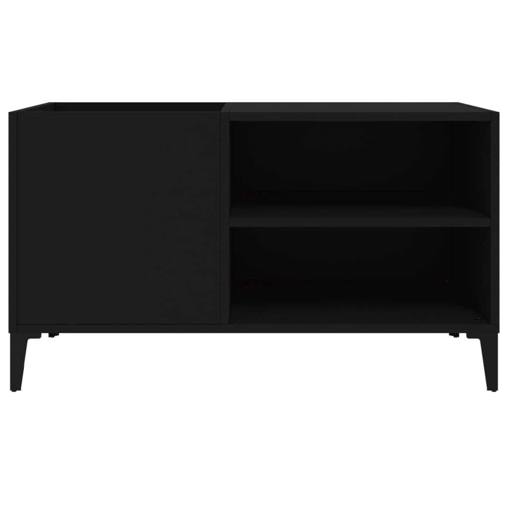 Record Cabinet Black 84.5x38x48 cm Engineered Wood