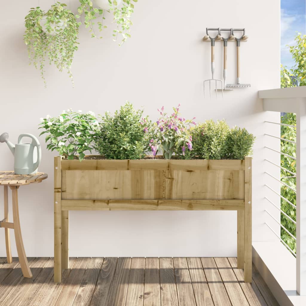 Garden Planter with Legs 110x31x70 cm Impregnated Wood Pine