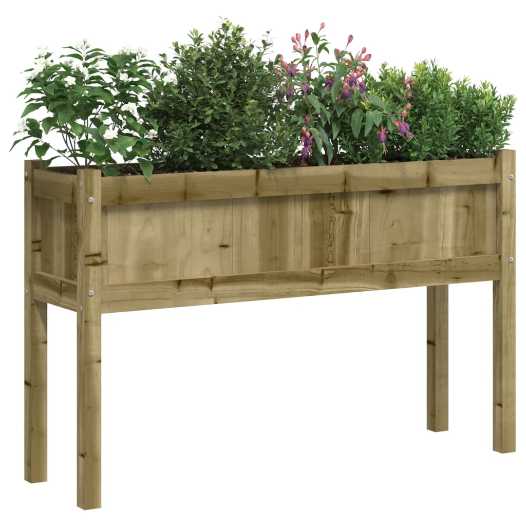 Garden Planter with Legs 110x31x70 cm Impregnated Wood Pine