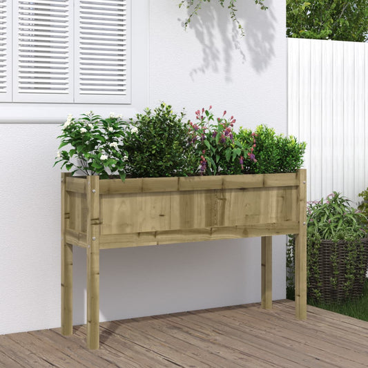 Garden Planter with Legs 110x31x70 cm Impregnated Wood Pine