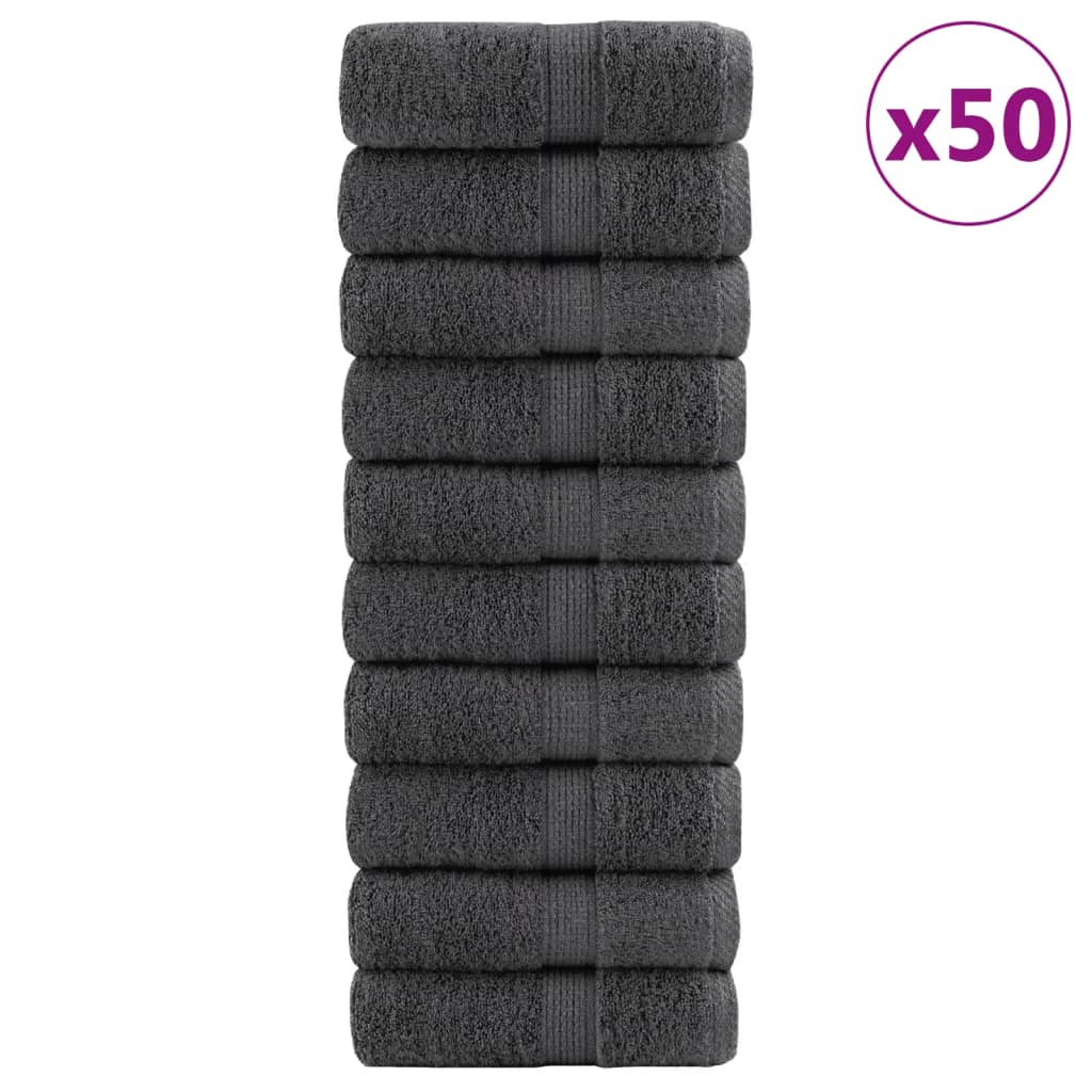 Premium Wash Towels SOLUND 50pcs Anthracite 30x30cm 600gsm