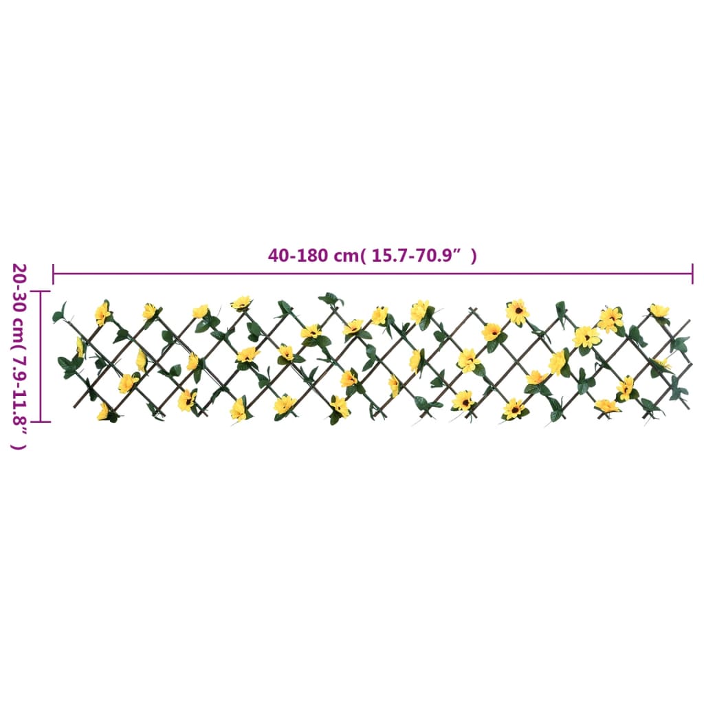  Artificial Ivy Trellis Expandable Yellow 180x20 cm