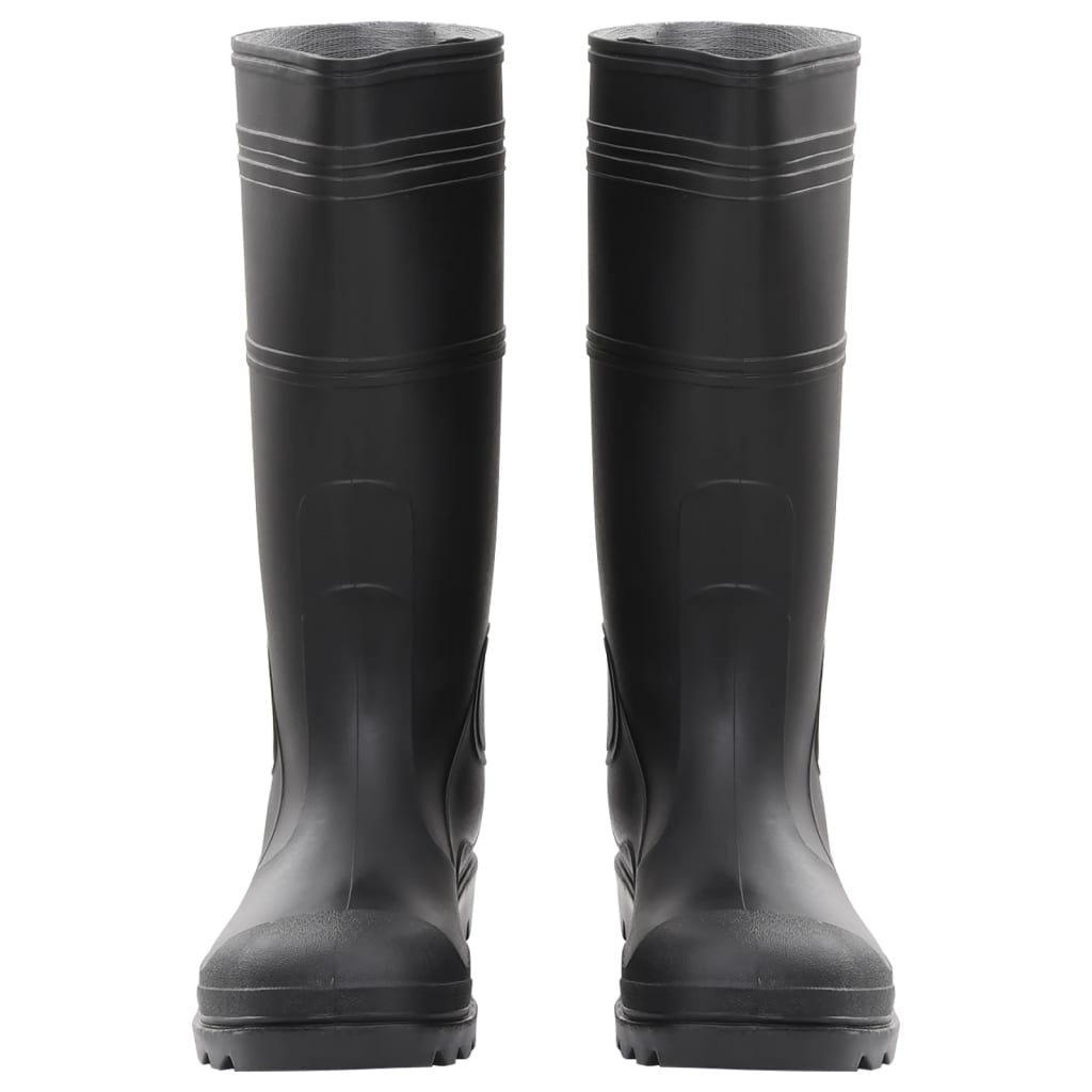 Rain Boots Black Size 45 PVC