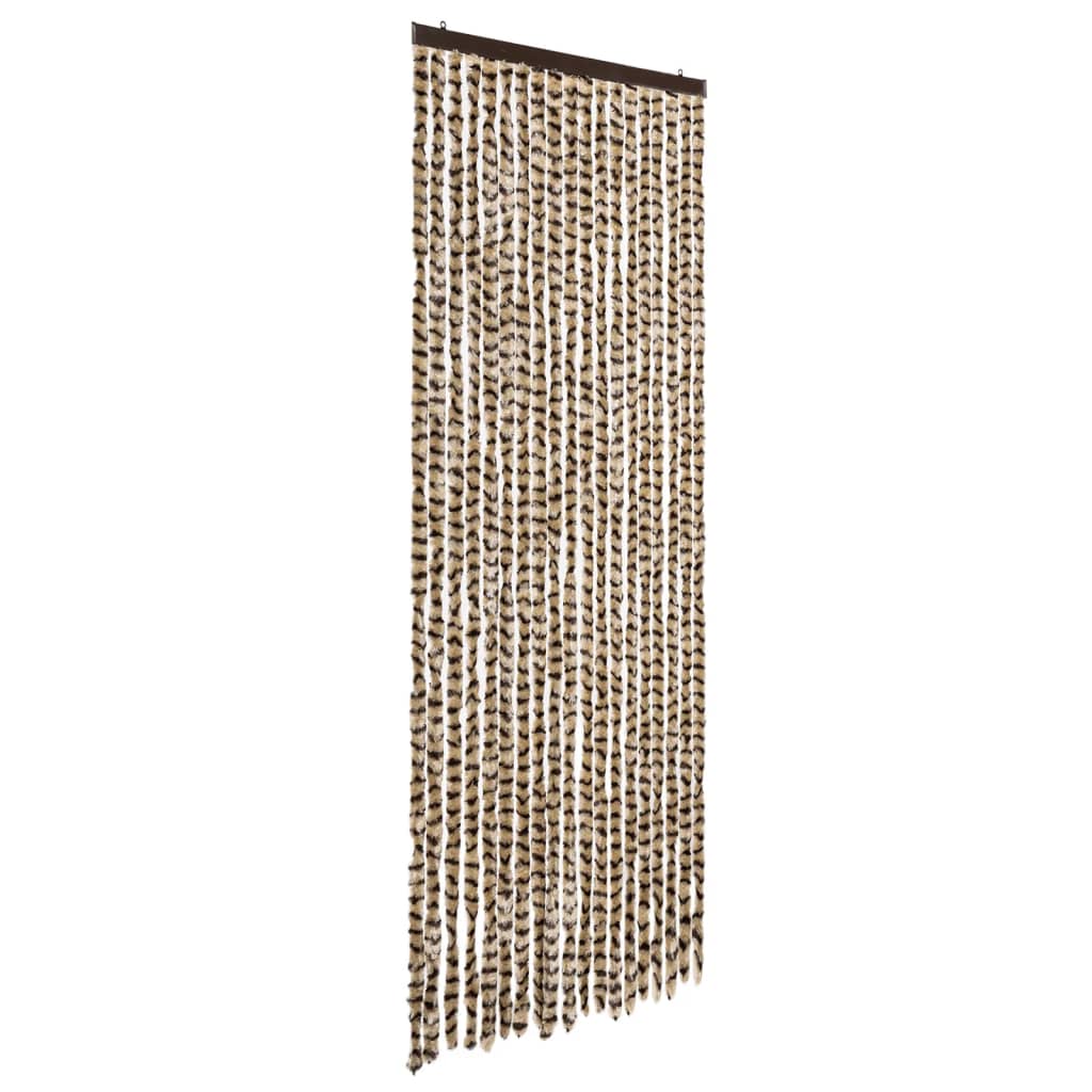 Fly Curtain Beige and Brown 56x200 cm Chenille
