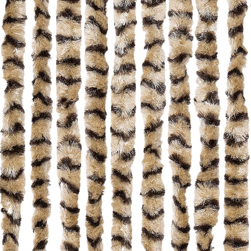 Fly Curtain Beige and Brown 56x200 cm Chenille