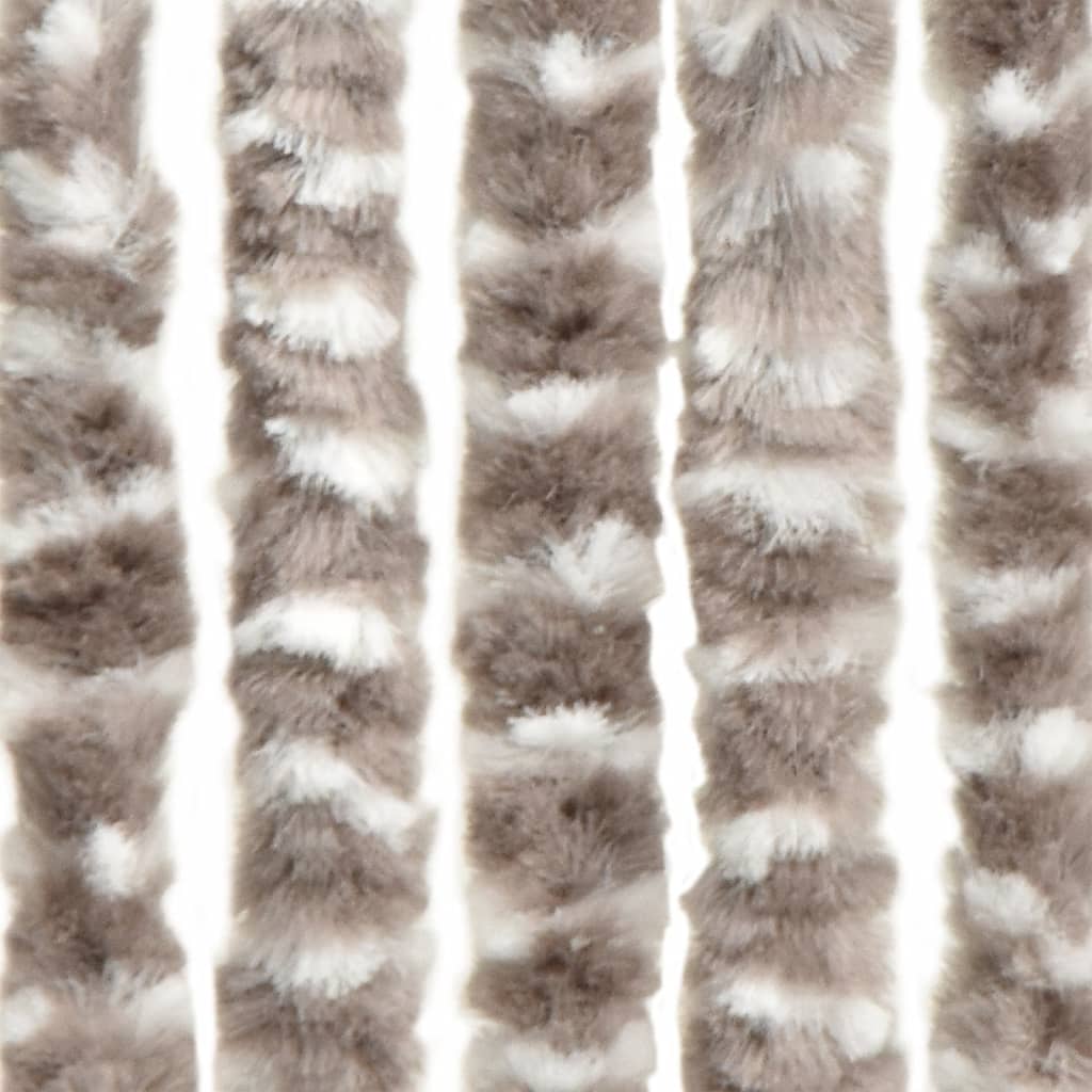 Fly Curtain Taupe and White 56x200 cm Chenille
