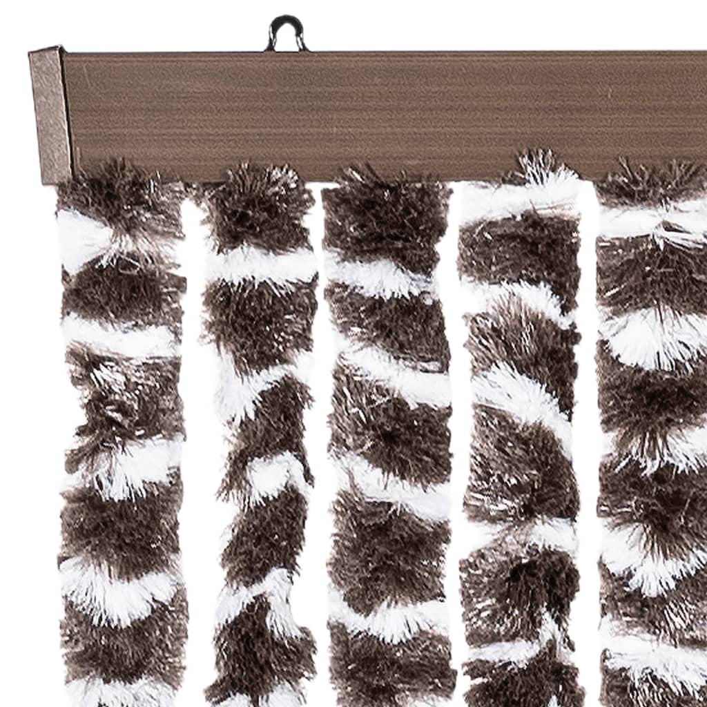 Fly Curtain Brown and White 118x220 cm Chenille