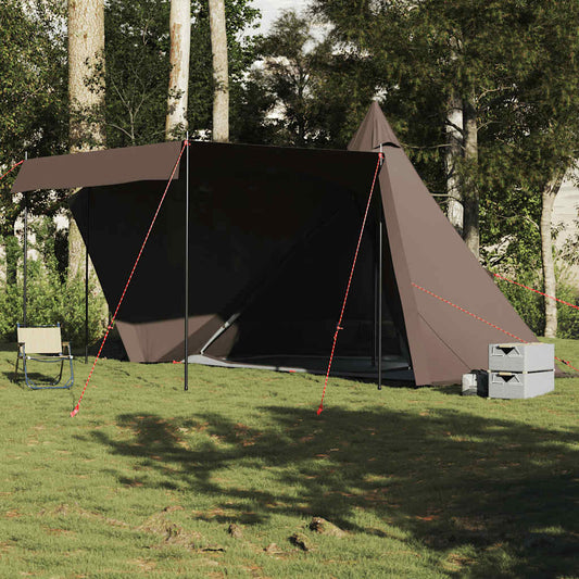 Family Tent Tipi 8-Person Brown Waterproof