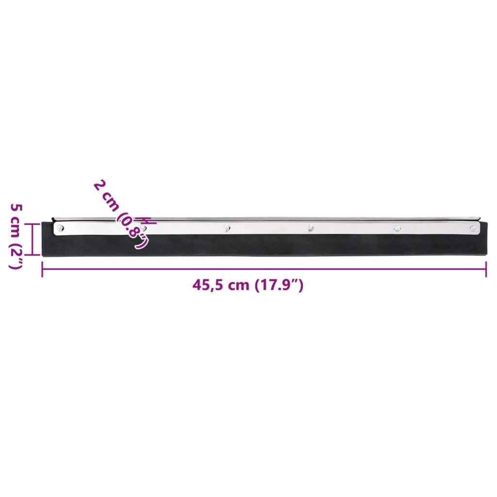 Floor Squeegee Heads 5 pcs 45.5x2x5 cm Steel and Rubber