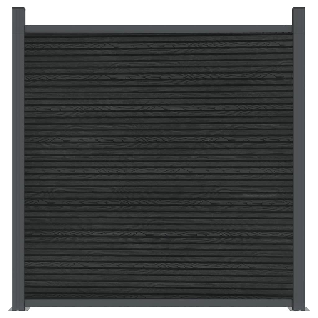 Fence Panel Grey 353x186 cm WPC