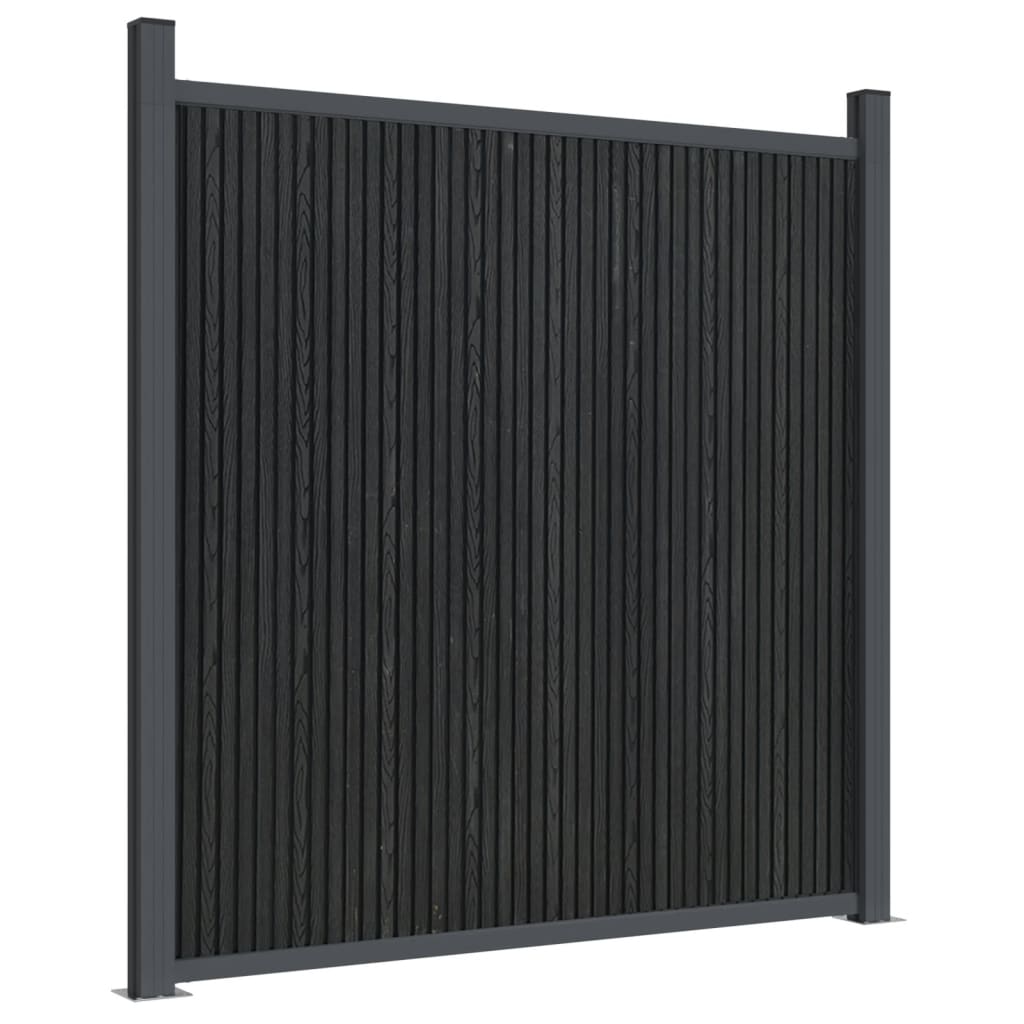 Fence Panel Grey 353x186 cm WPC