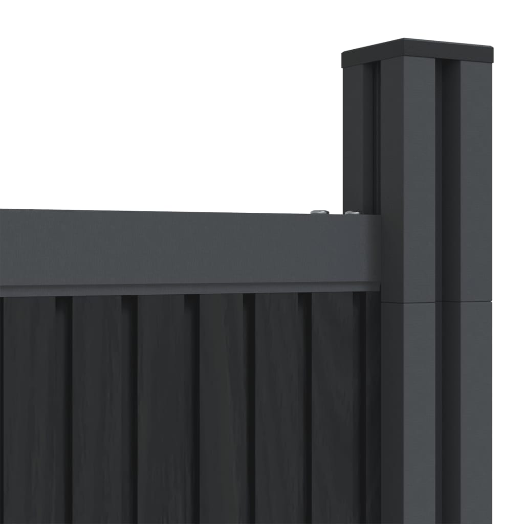 Fence Panel Grey 353x186 cm WPC