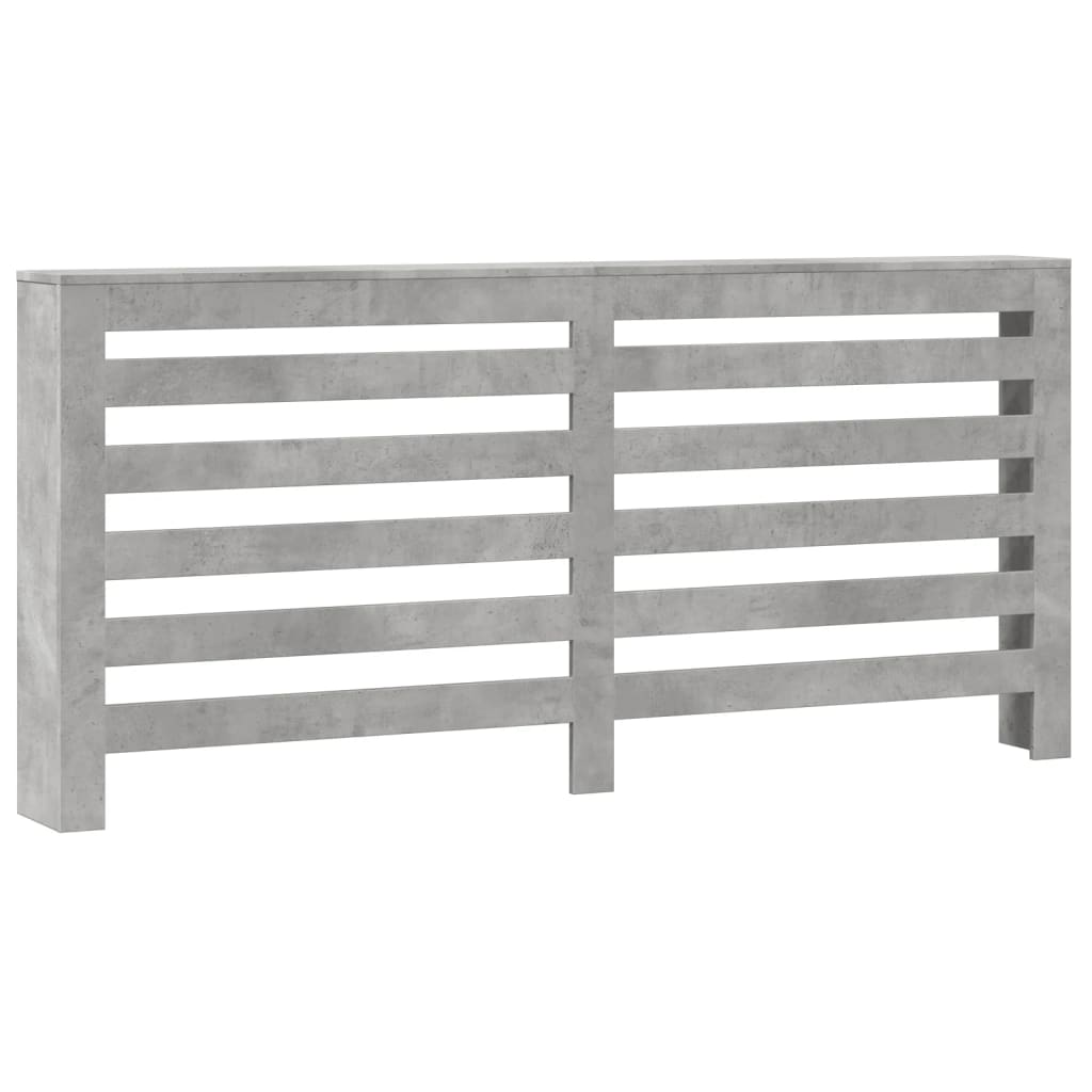 Radiator Cover Concrete Grey 175x20x82 cm Engineered Wood